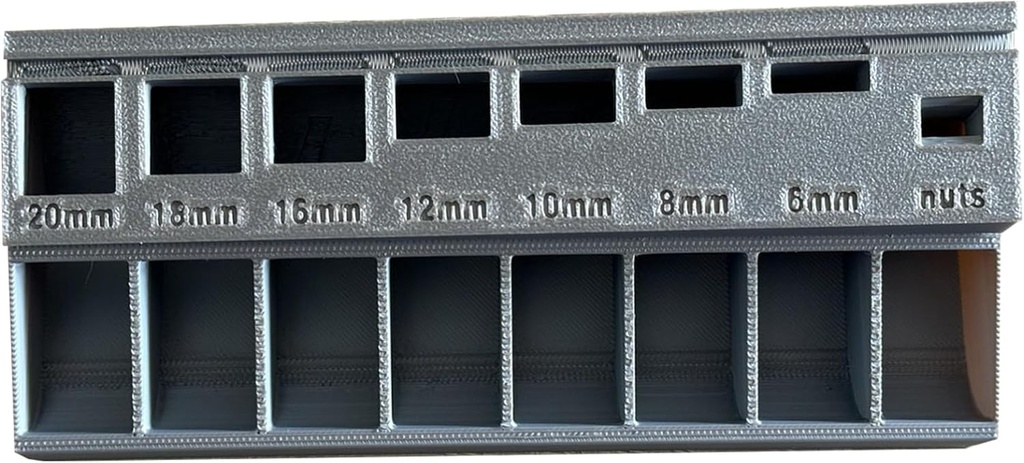M3 Screw Organizer – Precision Bolt Sorter Tray with 7 Measuring Slots, 3D Printed PLA Material, Ideal for Hardware and Small Parts Storage