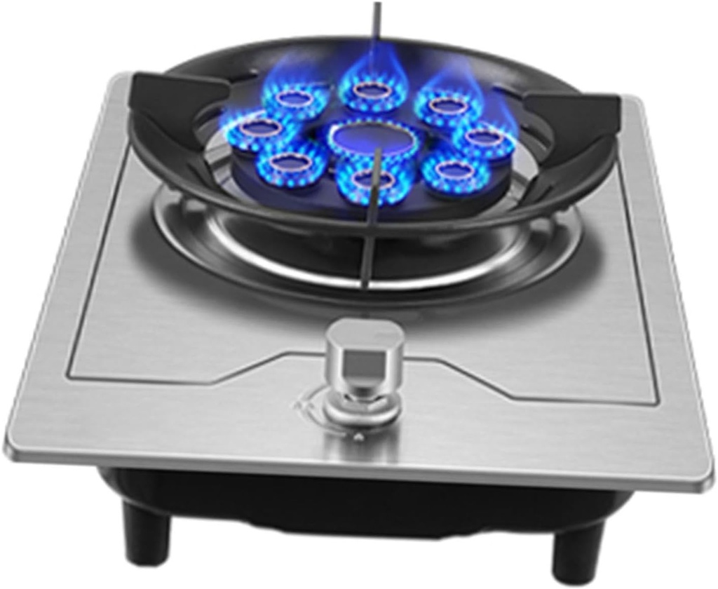 Gas Stove,with Protection Lock Burner NG Gas Cooktop,Heat Load: 5.2KW/17742.4BTU,for Home Indoor and Outdoor Camping,Pulse Ignition, 54768
