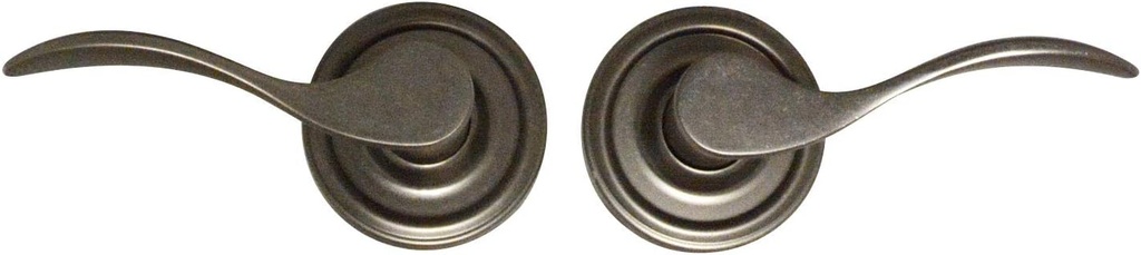 Weslock Left Handed Hall/Closet Bordeau Lever Set - Traditionale Collection - L0600UPUPSL20 - Weathered Pewter
