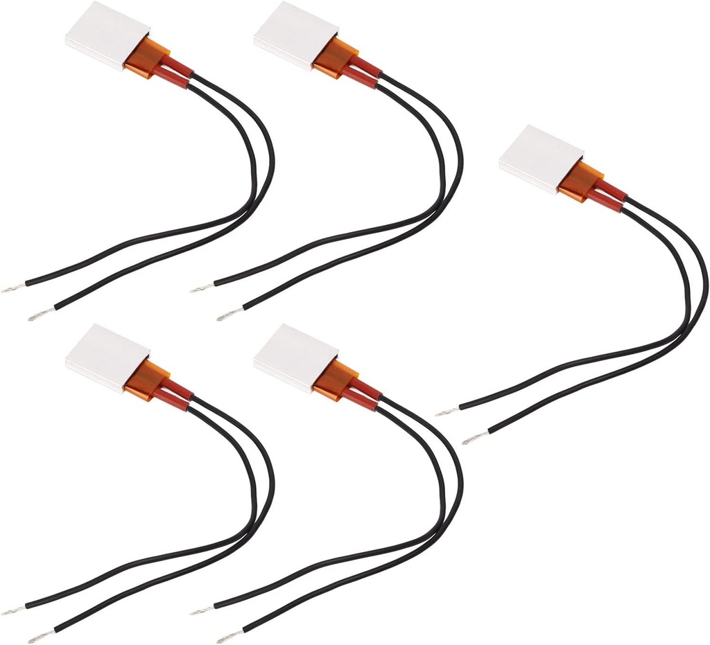 PTC Heater Plate 5V 50C 1-2W, Aluminum Shell Thermostat, Ceramic Heating, Constant Temperature, 7x24 Hrs Work (12V)