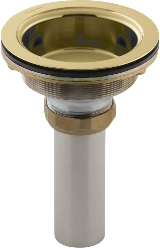 Kohler K-8804-PB 3-1/2" - 4" Duostrainer Drain Body Less Strainer Basket Brass