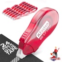 XFasten Japan Dots Scrapbook Tape Glue Roller Runner, 8mm x 26ft 24-Pack Double Sided Tape Roller, Dot Applicator for Scrapbook Album Kit, Removable