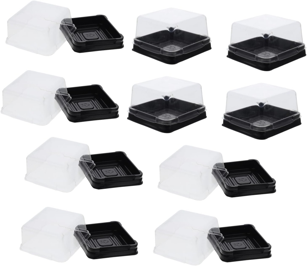 BESTYASH 100Pcs Moon Cake Boxes Egg Yolk Puff Package Food Holder Multipurpose Dessert Storage Containers for Wedding Birthday Party