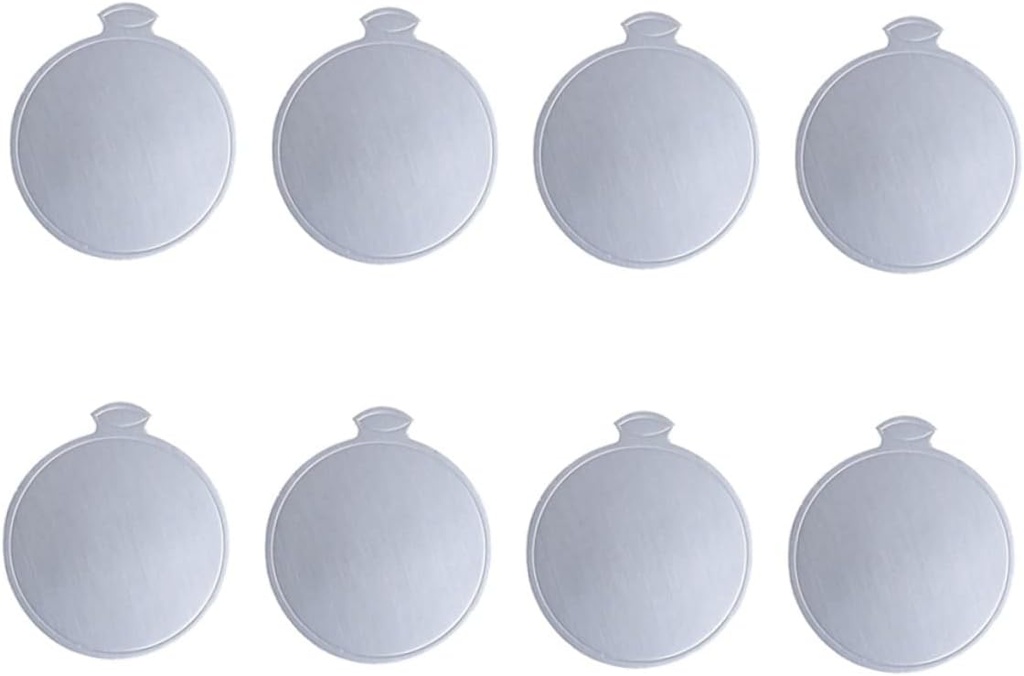 HEALLILY 100Pcs Disposable Silver Round Cardboard Cake Bases for Mousse Cupcakes and Mini Pastries Eco-friendly Recyclable Cake Display Trays Suitable for Parties Weddings and Bakery Serving