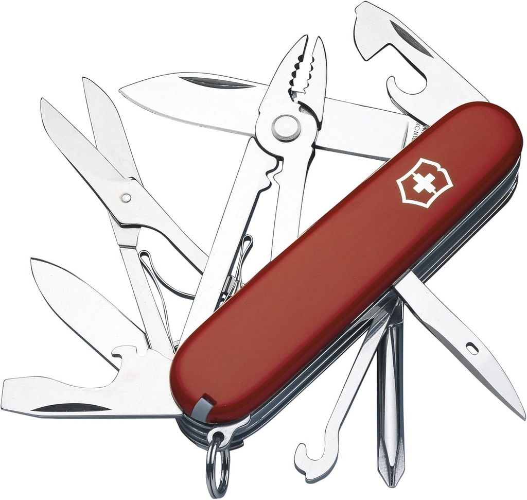 VICTORINOX 1.4723 Deluxe Tinker, Swiss Army Knife, Multi-functional Knife, Outdoor, Camping, Phillips Screwdriver, Pliers, 17 Functions, Swiss Multi-Tool, Compact Disaster Preparedness Goods, Chitoku