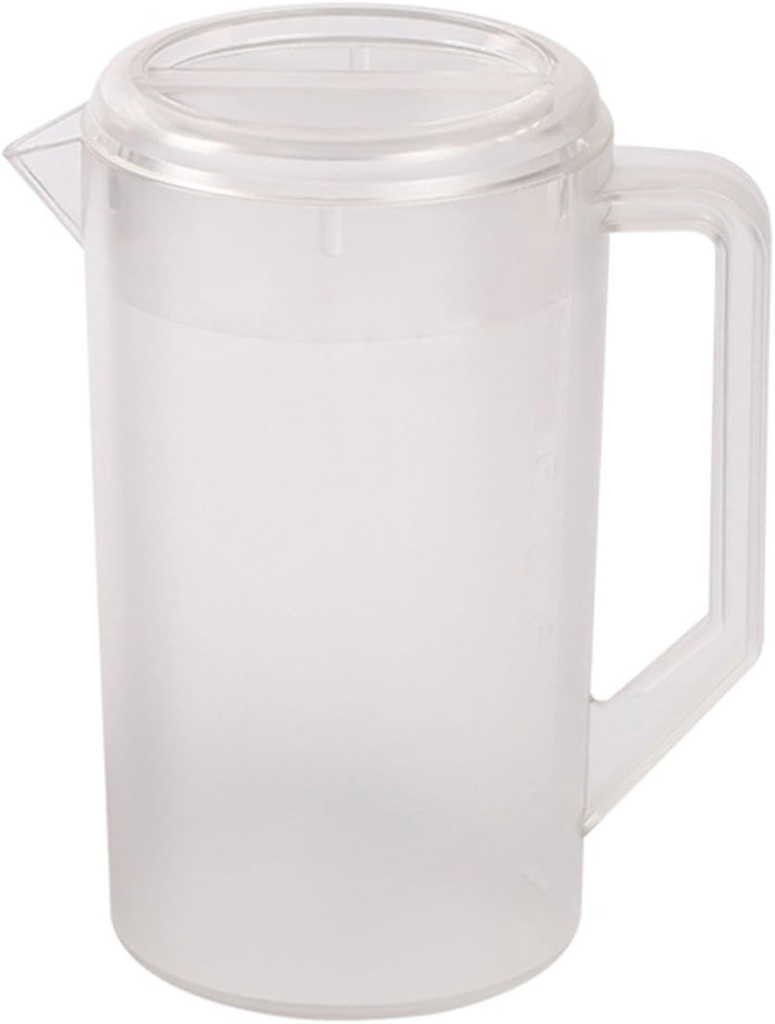 HERF Plastic Pitcher Pot Jug with Lid for Hot/Cold Water, Ice Tea and Juice, 2.3L, Transparent
