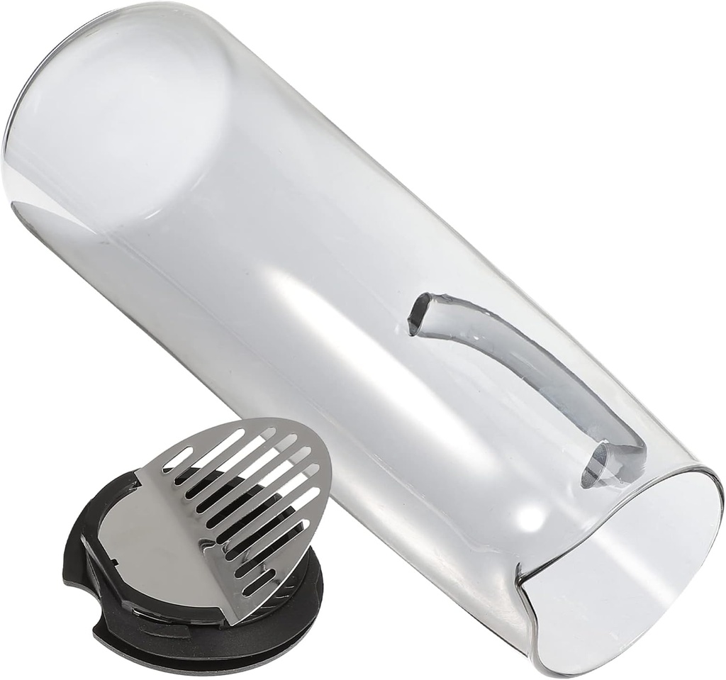 KICHOUSE Easy to Clean Glass Pitcher Large Water Jug Stainless Steel Lid for Iced Tea Juice