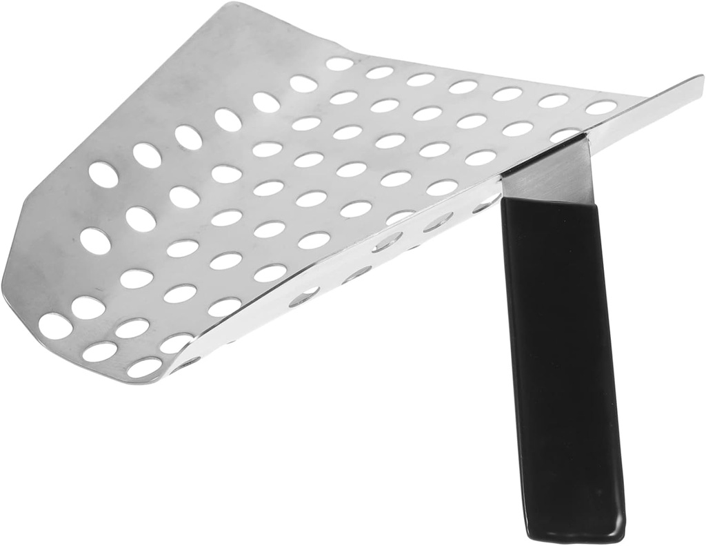 Fry Scoop Popcorn Scoop French Fry Holder Single Handle Stainless Steel for Kitchen
