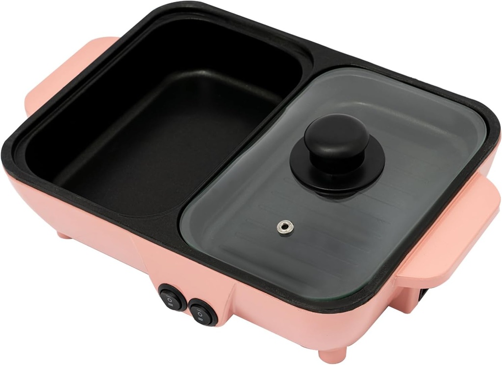 2-in-1 Electric Grill - Portable, Dishwasher Safe Reversible Non-stick Grill