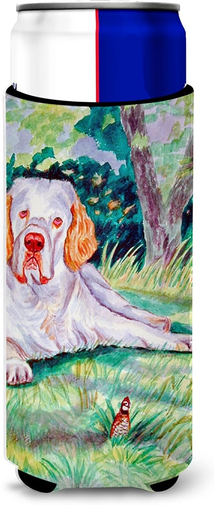 Clumber Spaniel Ultra Beverage Insulators for slim cans