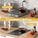 2 burner electric cooktop 110V with plug, 500W Warming Mat for Food