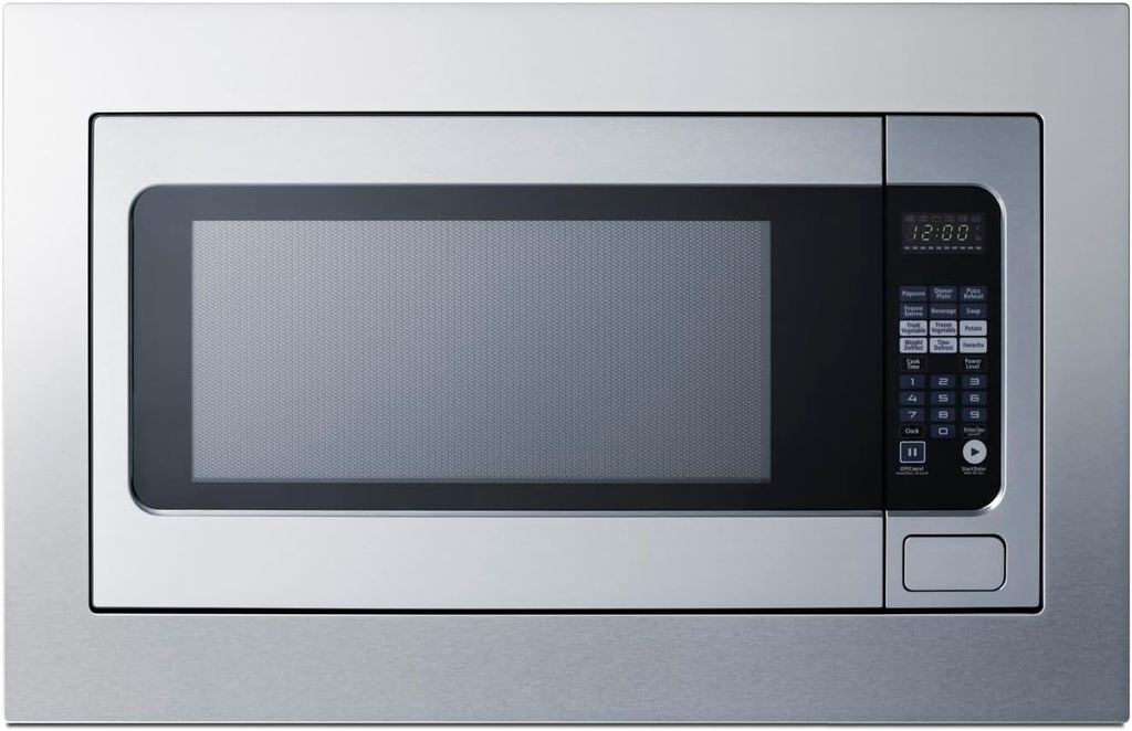 30” Summit Microwave Oven, Built-in Microwave, 2.2 cu. ft. Capacity, Stainless Steel with Trim Kit - SMBI27TK30