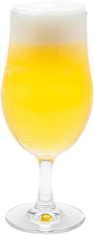 Restaurantware 18 Ounce Pilsner Glasses Set Of 6 Stemmed Beer Glasses - Fine-Blown Dishwasher-Safe Clear Glass Beer Glass Set Lead-Free For Beers Ales or Cocktails