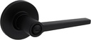 Kwikset Safe Lock Daylon Lever Round Rose Privacy Lock Matte Black