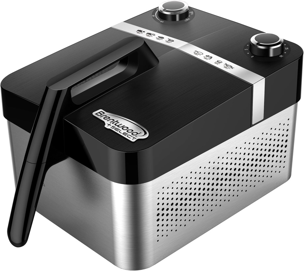 Brentwood Select AF-32SS Rapid Electric Air Fryer Timer & Temp.Control, 3.4 Quart, Stainless Steel