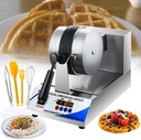Waffle Maker, 1200 W Commercial Flip Design with Thick Stainless Steel, Dual-Sided Heating & 360° Rotation for Crispy Homemade Waffles - Baking Tools Kit Included