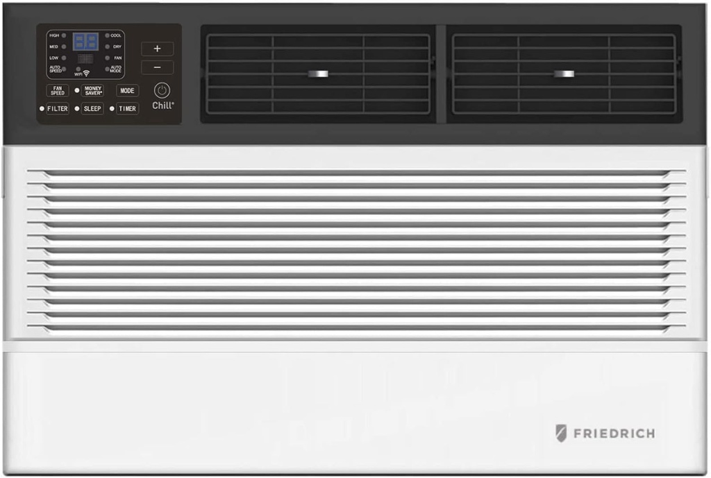 Friedrich CEW24B33B Chill Premier Smart Air Conditioner Window Unit, WiFi Mobile Control, White, Heating & Cooling Capacity (24,000 BTU)