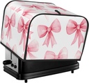 Pink Bow 4 Slice Toaster Cover Dustproof Bread Maker Cover Kitchen Lightweight Durable Toaster Protection Case