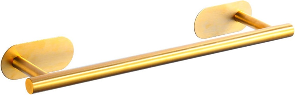 SEIDO Adhesive Towel Bar, 16 Inch Gold Towel Bar for Bathroom, Stainless Steel Towel Racks for Bathroom, No Drilling Needed, Brushed Gold