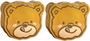 2pcs Cartoon Bear Tinplate Cookie Storage Jar Cute Biscuit Holder for Candy and Treats for Festivals and Gifting and Lightweight Design