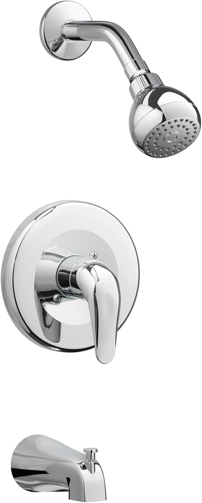 PROFLO PF7611GLF Tub and Shower Trim Package with 1.5 GPM Single Function Shower Head and Tub Spout - Less Valve - Brushed Nickel