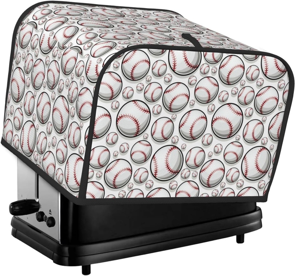 Oven Cover Kitchen Bread Machine Protector,4 Slice Toaster Cover For Home,Fingerprint Coaster Cover,Kitchen Small Appliance,Cute Baseball