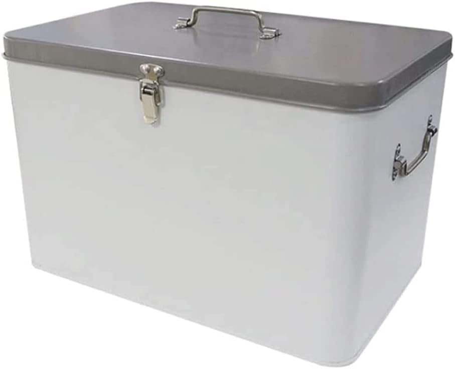 LIOONS Classic Bread Box Creative Bread Holder, Can Hold All The Bread, Metal Bread Storage Bread Box for Kitchen Counter Bread Bucket Food Storage