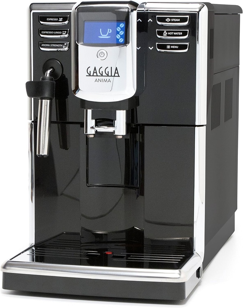 Gaggia Anima Coffee and Espresso Machine, Includes Steam Wand for Manual Frothing for Lattes and Cappuccinos with Programmable Options,Black