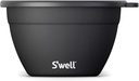 S’well Stainless Steel 64oz Salad Bowl Kit in Onyx, Comes with 2oz Condiment Container and Removable Tray for Organized Serving, Leak-Proof and Dishwasher Safe
