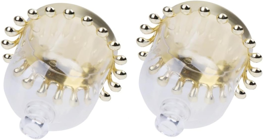 OUNONA 12Pcs Transparent Cake Dome with Golden Base Multifunctional Dessert Display Cloche for Parties Weddings and Events Portable Cake Carrier Cover for Cakes and Cupcakes