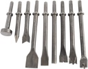 Air Hammer Chisel Set 9pcs Pneumatic Hammer Chisel Bits Air Hammer Punch Set Air Hammer Bits for Tile Masonry Concrete Brick Stone Work