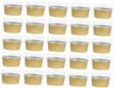 ABOOFAN 25pcs Ice Cream Dessert Cups Covers for Pudding Yogurt and Cake Storage for Parties Weddings and Special Occasions