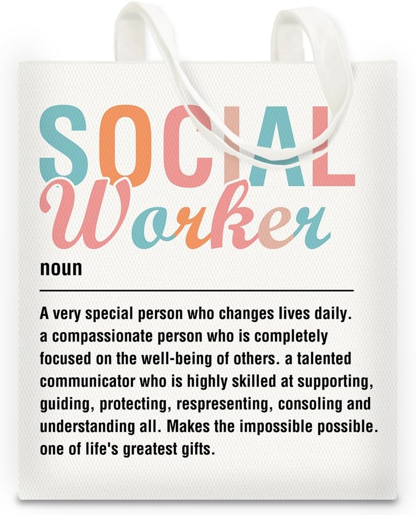 Social Worker Tote Bag Gifts for Women Social Worker Canvas Tote Bag