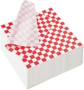 500 Sheets Red and White Checkered Deli Paper, 12 x 12 Inch Grease Resistant Food Basket Liners, Classic Wrapping Paper for Sandwiches, Hamburgers, Hot dogs, Fast Food