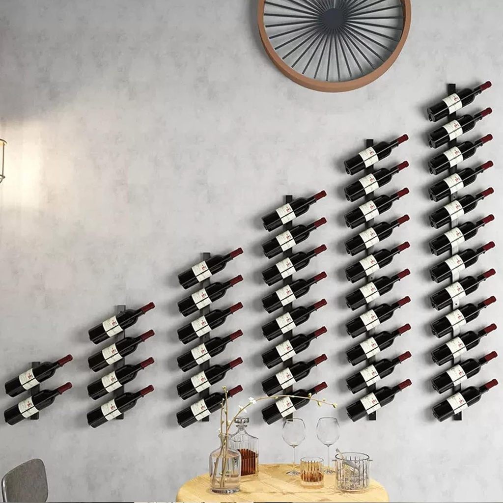BTZHY Wine Rack,Wall Mount Organizer, Wine Holder Wall Mounted, Wine Storage Display, Wine Bottles Rack Holder for Kitchen, Pantry, Dining Room, Bar, Wine Cellar, 1PC