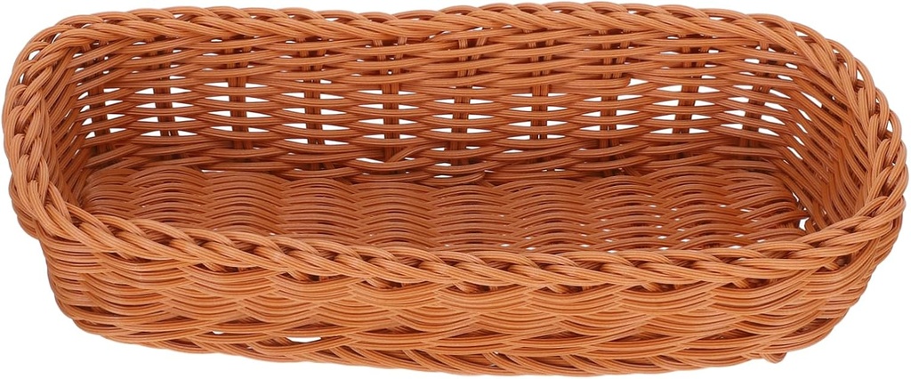 Plastic Rattan Woven Basket for Utensils Storage Practical Container for Chopsticks Forks and Knives Kitchen Organization and Easy to Clean