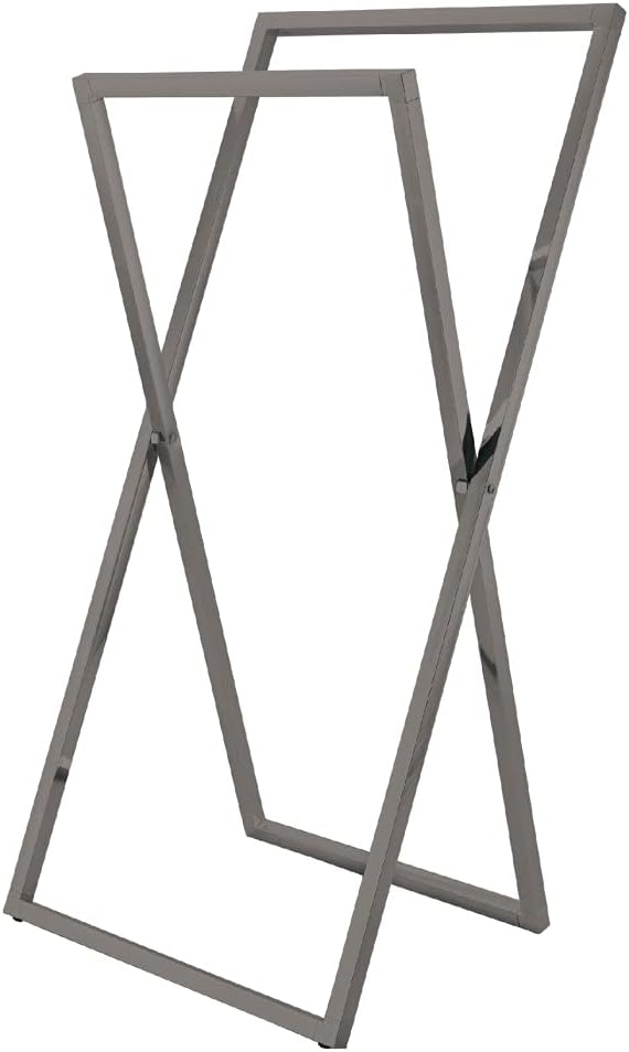 Kingston Brass SCC8298 Pedestal X Style Steel Construction -Towel Rack, Brushed Nickel