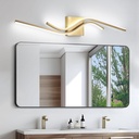 6000K Bathroom Vanity Light, 31.5In Modern Bathroom Light Fixtures Over Mirror Gold Wall Sconce Lighting LED Vanity Lights for Vanitys Lighting
