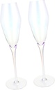 2pcs Flutes for Bride and Groom Elegant High Stem Toasting Glasses for Weddings Bridal Showers and Special Occasions Lightweight Design Stunning Goblet Style