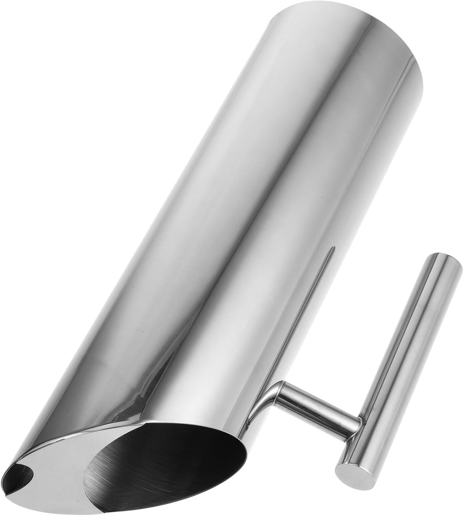 PRETYZOOM Polished Stainless Steel Beverage Kettle for Home and Restaurant Use Juice and Cold Water Pitcher Liquid Storage Pot with Classic Design