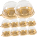 50pcs Individual Cupcake Containers Bakery Supplies Party Cupcake Boxes Packing Containers Compact Cake Boxes Mousse Holder Safe Portable