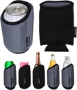 TahoeBay Universal Blank Can Coolers (8-Pack) Neoprene 4 in 1 Insulated Sleeves Fits 12 oz Beer Cans and Bottles, Slim, 16oz Drinks, Water, Blanks for Sublimation, Vinyl, DTF (Charcoal/Black)