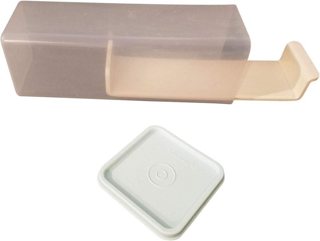 Vintage Tupperware Almond Velveeta Cheese Cracker Storage Keeper Container 1696