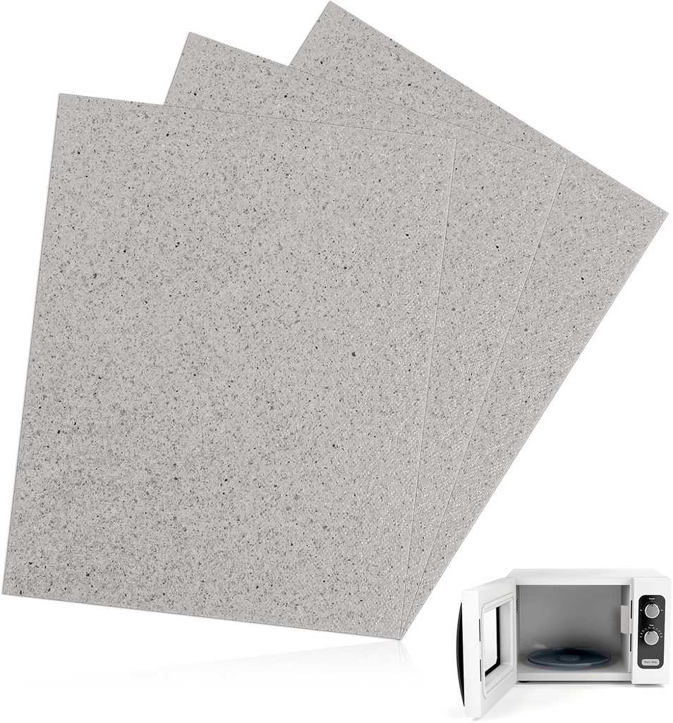 150 X 120mm 3 Pack Waveguide Cover Mica Plates Sheets, Universal Mica Sheet for Microwave Oven, Free Cutting According to The Required Size for Universal Microwave Oven Repairing Part