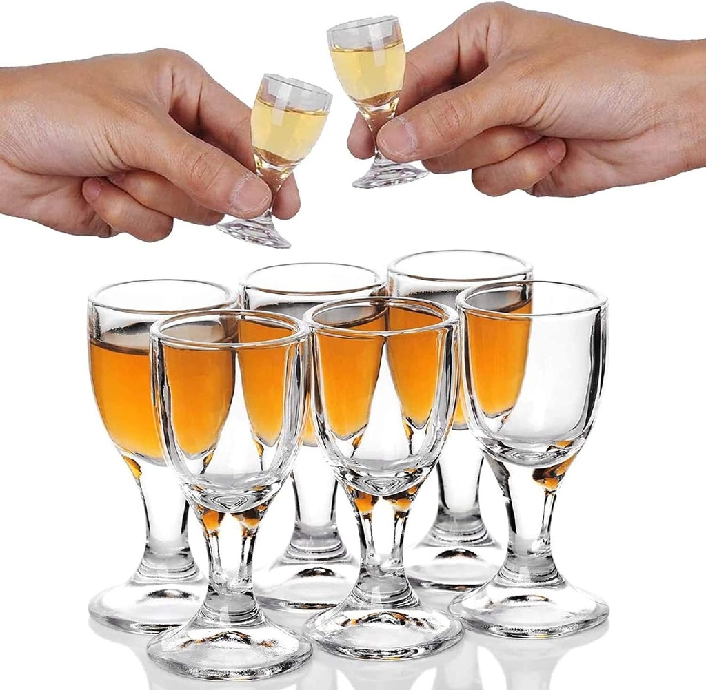 6+1 set of Cups with Decanter Unique Mini Wine Shot Glasses Sake Spirits Cup Clear Alcohol Mini liquor Shot Glass luxur Drinking
