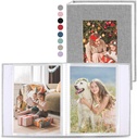 vivinin 2 Pack Photo Album 4x6, Linen Cover Photo Book, Small Photo Album Book for 36 Pockets Hold 72 Pictures, Picture Book for Photos Family Anniversaries Baby Vacations（Gray