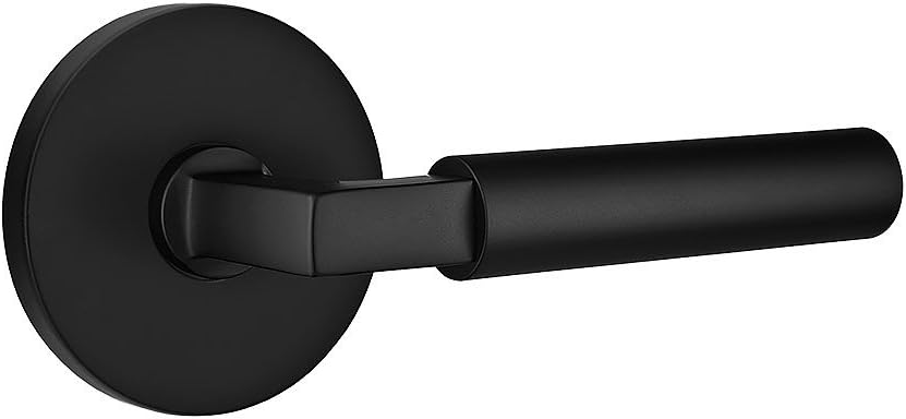 Disc Rosette Door Set with Hercules Levers Right Hand Privacy in Matte Black