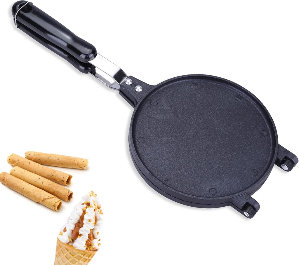 Acogedor Waffle Cone Maker, Egg Roll Pancake Maker, Non Stick Egg Roll Plate, Ice Cream Cone Maker for Homemade DIY Ice Cream Cone Baking Pan