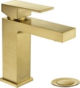Lava Odoro Gold Bathroom Faucet 1 Hole, Single Hole Bathroom Sink Faucet Single Handle Bathroom Faucet for Vanity with Pop up Drain Assembly, Deck Plate Included, BF307-SG