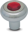 GG Grand General 95375 Red Screw-in Chrome Plated Aluminum Tractor Knob w Jewel